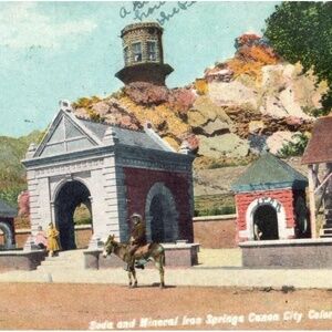 Soda And Mineral Iron Springs Colorado Postcard Vintage Postmarked 1909